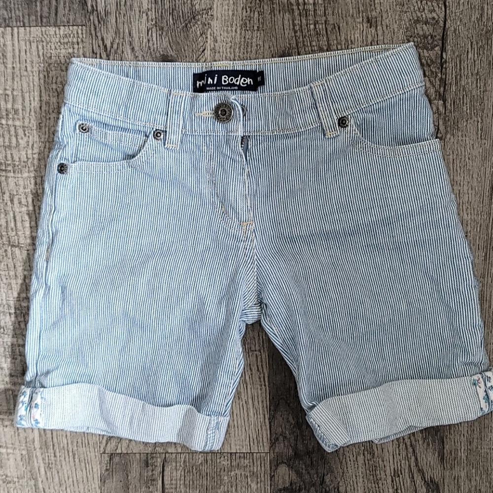 Mini Boden Girls Denim Shorts 9y